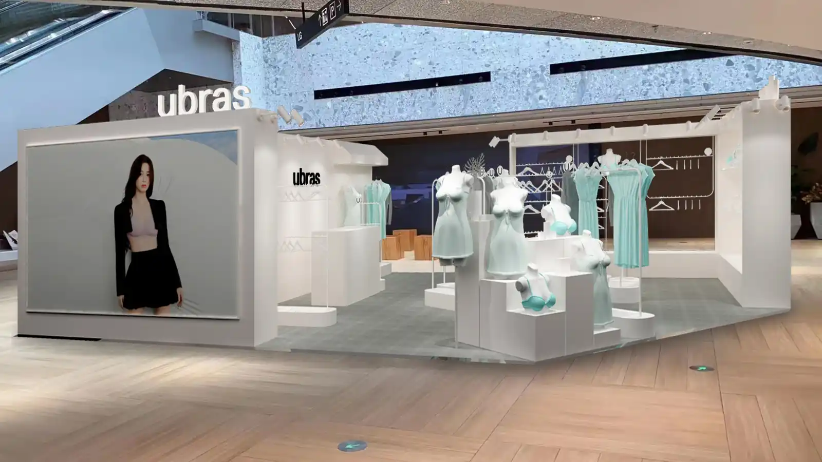 Ubras适合停留的活动路径中的品牌与内容细节